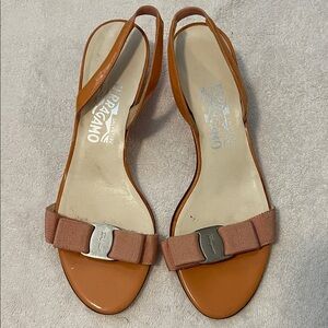 Salvatore Ferragamo Women's Brown Slingback Sandals